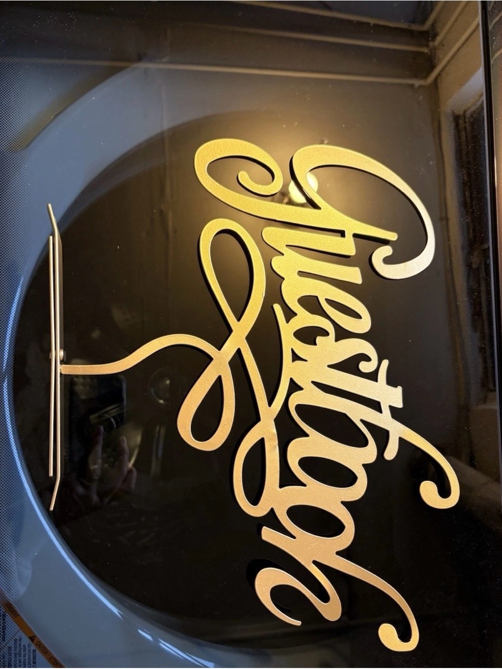 Gold "guestbook" Decorative Sign - Elegant Script